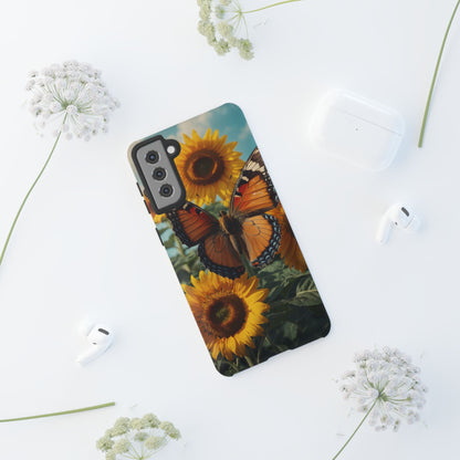 Vibrant Butterfly & Sunflower – Samsung Galaxy Case