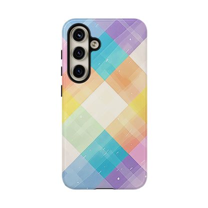 Pastel Plaid Watercolor iPhone Case