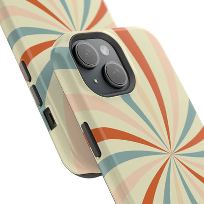 Retro Swirl MagSafe iPhone Case – Durable, Vintage-Inspired Design with Dual-Layer Protection