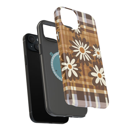 Rustic Bloom Plaid iPhone Case