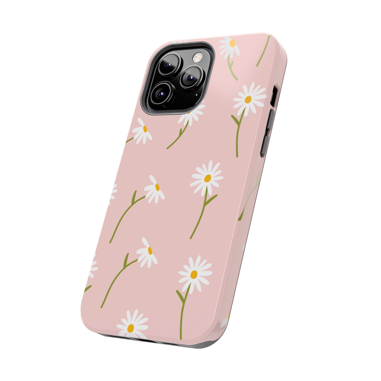 Daisy Delight Tough iPhone Case – Cute Floral Design with Dual-Layer Protection