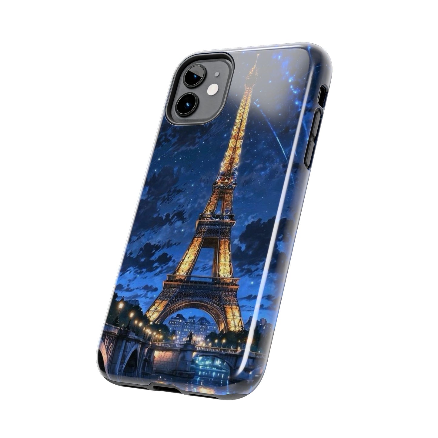 iPhone Case - Eiffel Tower Under Starlit Sky Design