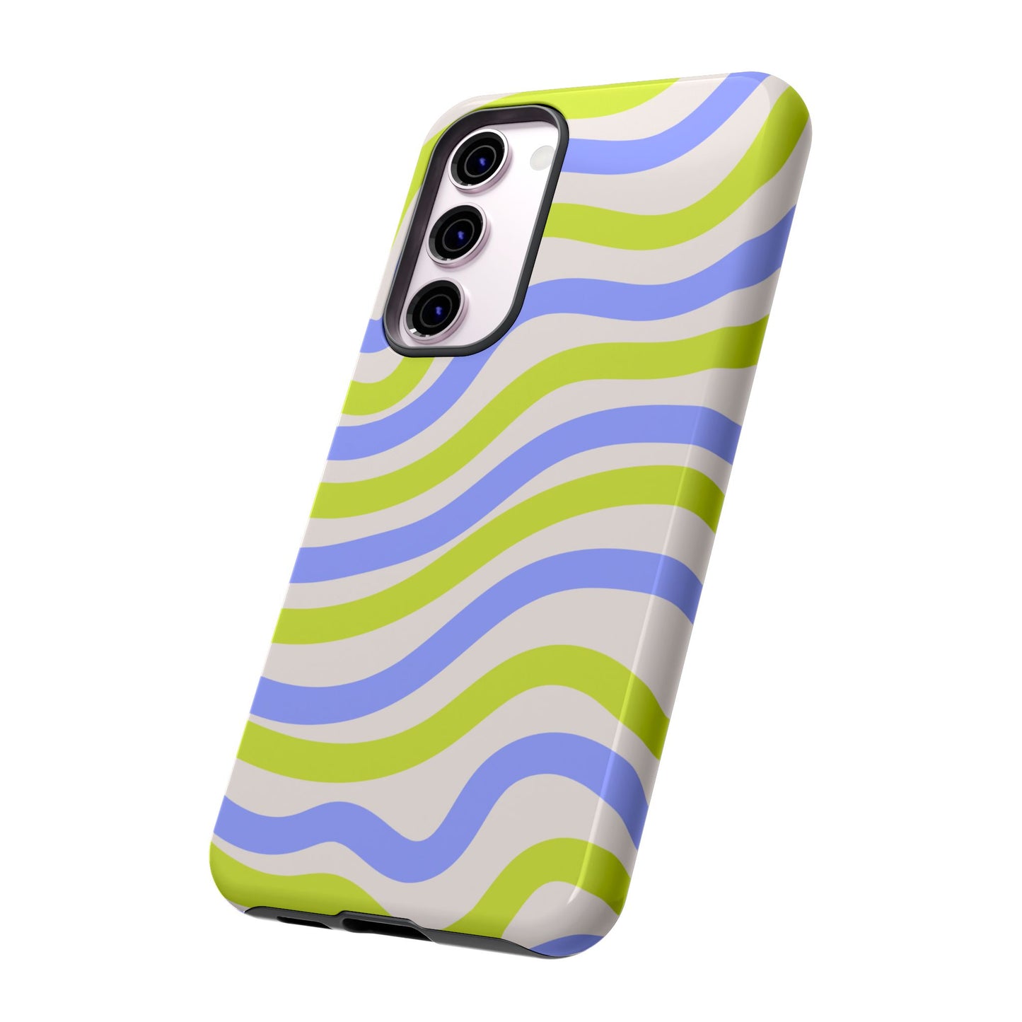 Neon Wave Samsung Galaxy Case – Bold Dual-Layer Protection with 70s-Inspired Vibe