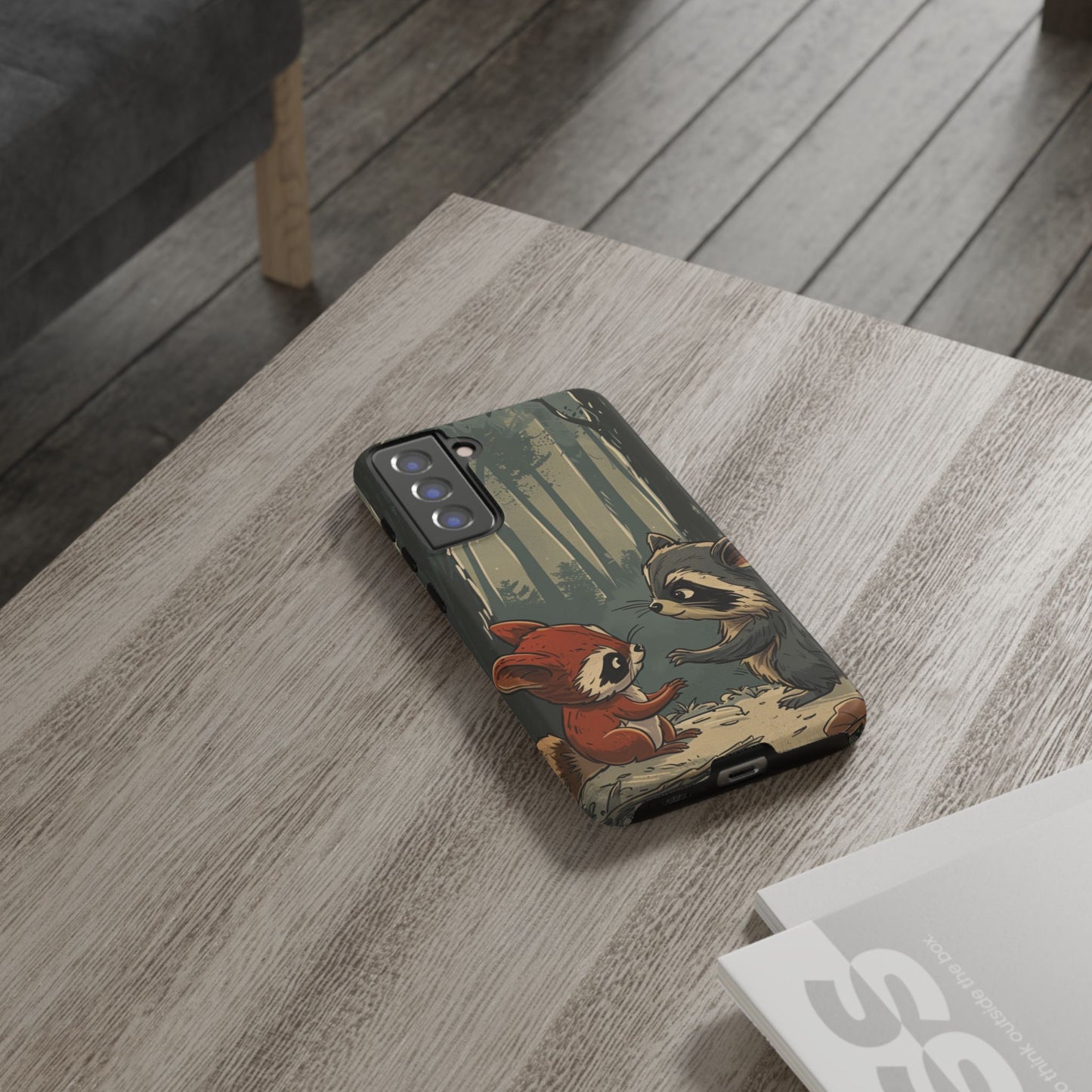 Whimsical Woodland Raccoons Phone Case