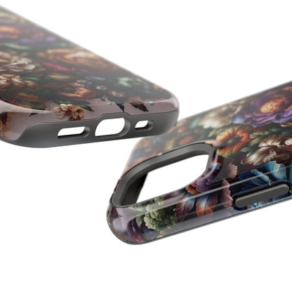 Floral Elegance MagSafe Compatible iPhone Case – Protective Dual-Layer Design with Vibrant Full-Wrap Print