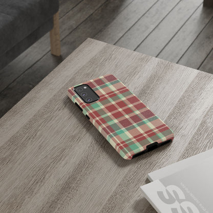 Vintage Plaid in Red & Cream – Samsung Galaxy Case with Timeless Style