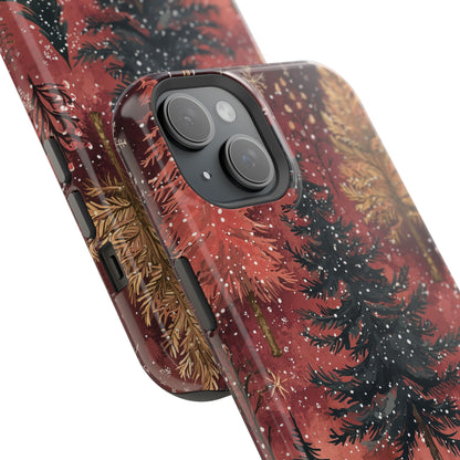 Rustic Red Winter Forest - MagSafe iPhone Series Case