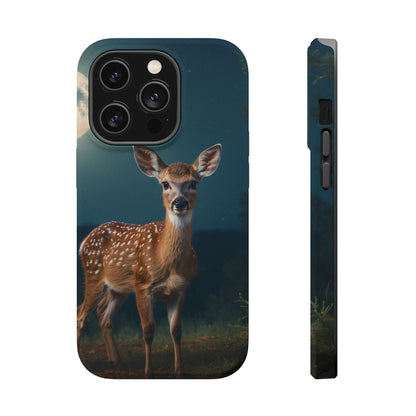 MagSafe-Compatible iPhone Case – Mystic Fawn Under the Moonlit Sky