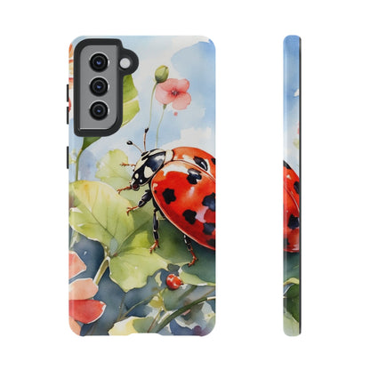 Watercolor Ladybug & Poppy Fields - Samsung Galaxy Case