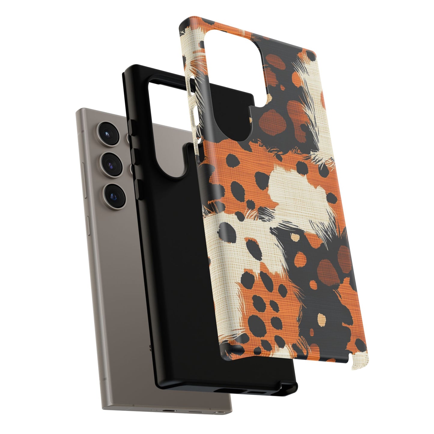 Cheetah Plaid Samsung Case – Brown & Black Pattern