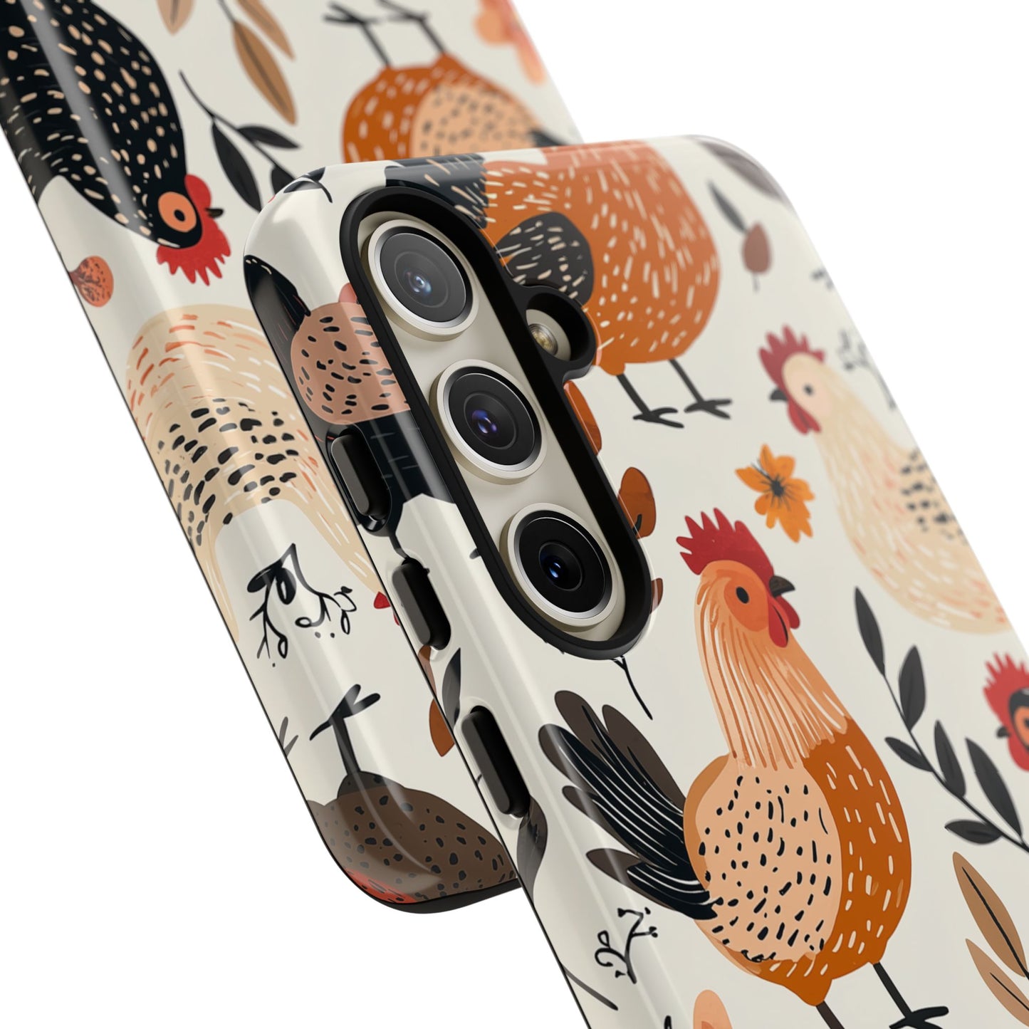 Samsung Galaxy Case: Cluckin' Vintage – Chickens & Leaves