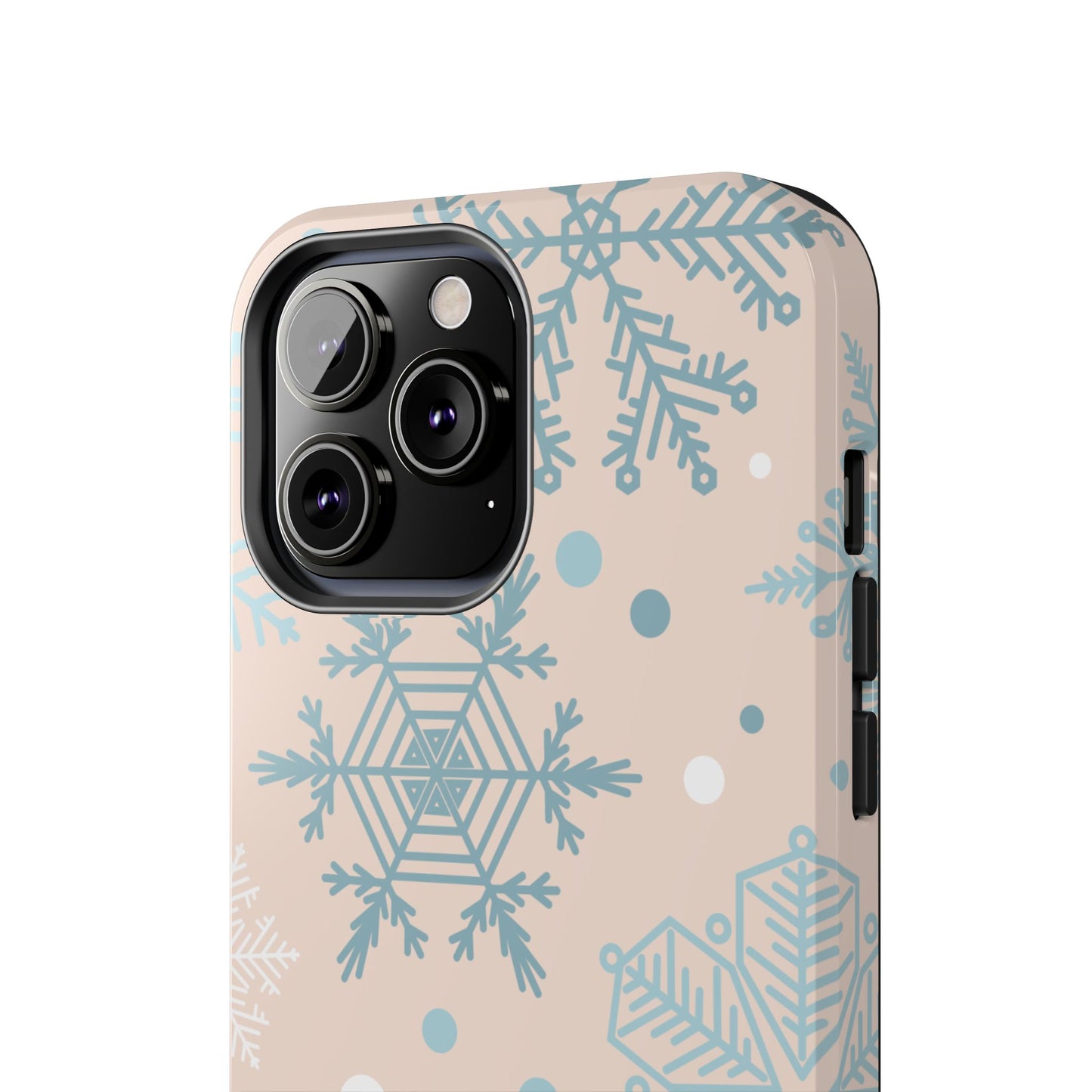 Winter Snowflakes iPhone Case – Shockproof, Smooth Matte Finish, Dual-Layer Protection