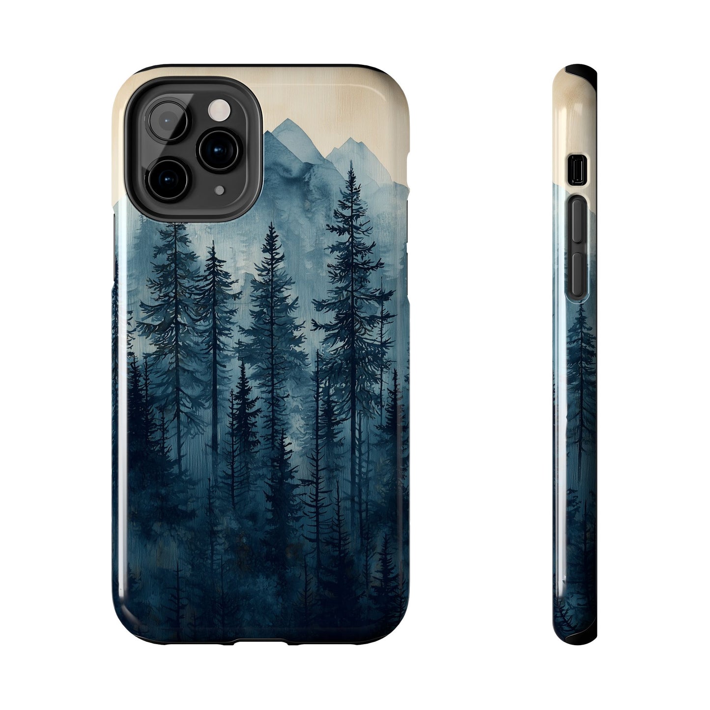 Misty Forest iPhone Case - Nature-Inspired Mountain Scene Protective Cover