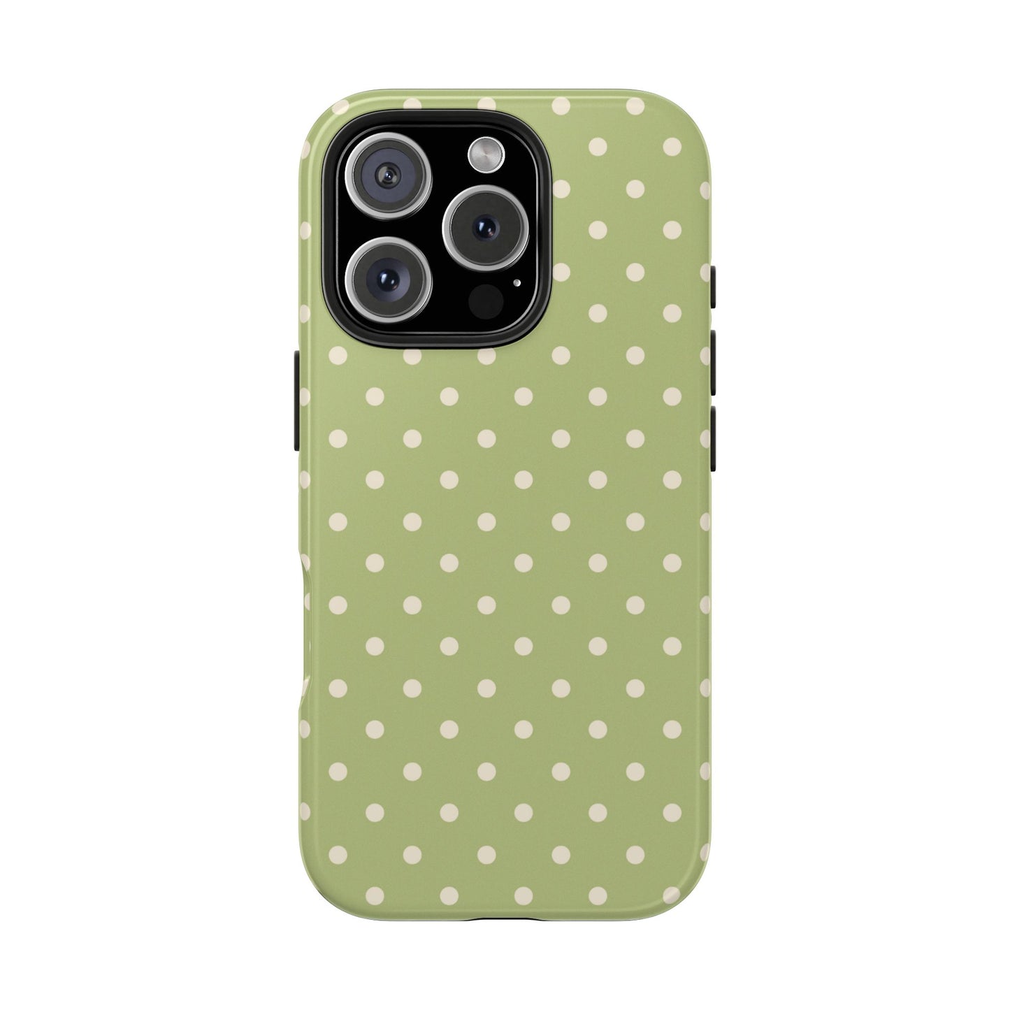 Sage Green Polka Dots – iPhone Case