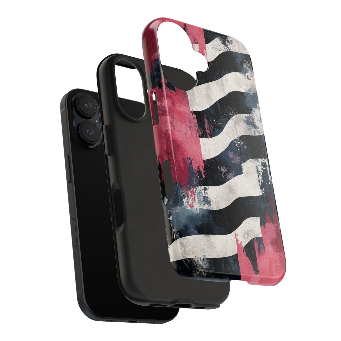 Blood Zebra iPhone Case – Bold Red & Black Pattern