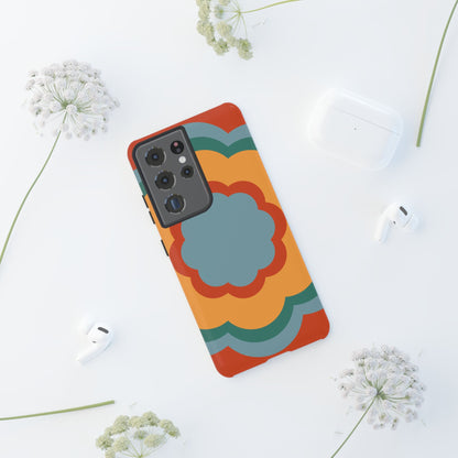 Retro Flower Power Samsung Galaxy Case – Bold 70s-Inspired Design with Dual-Layer Protection