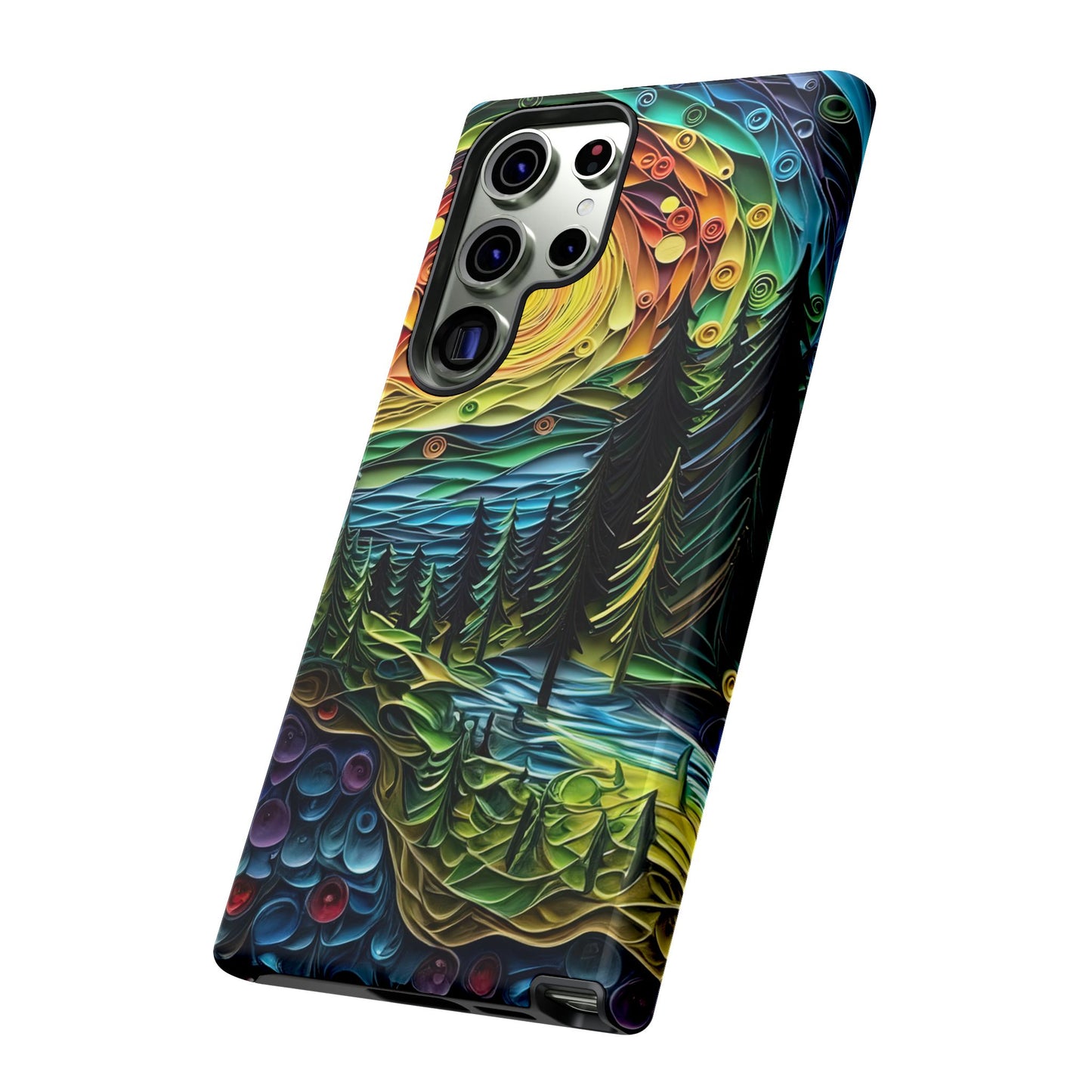 Radiant Forest Sunset Samsung Galaxy Case – Artistic Landscape Design