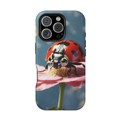 MagSafe iPhone Case: Floral Ladybug Delight