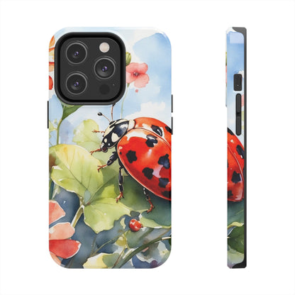 Watercolor Ladybug & Poppy Fields - iPhone Series Case