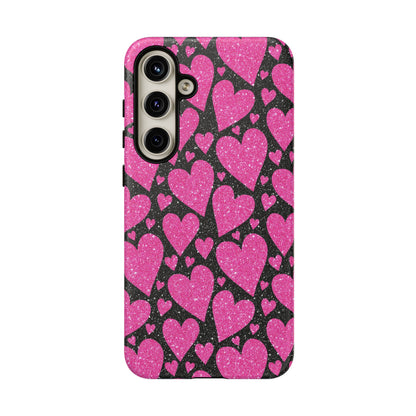 Glitter Hearts Samsung Galaxy Case