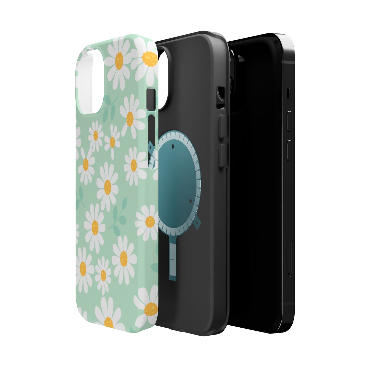 Charming Daisy Floral Tough MagSafe iPhone Case – Spring Pastel Design, Shockproof & Slim