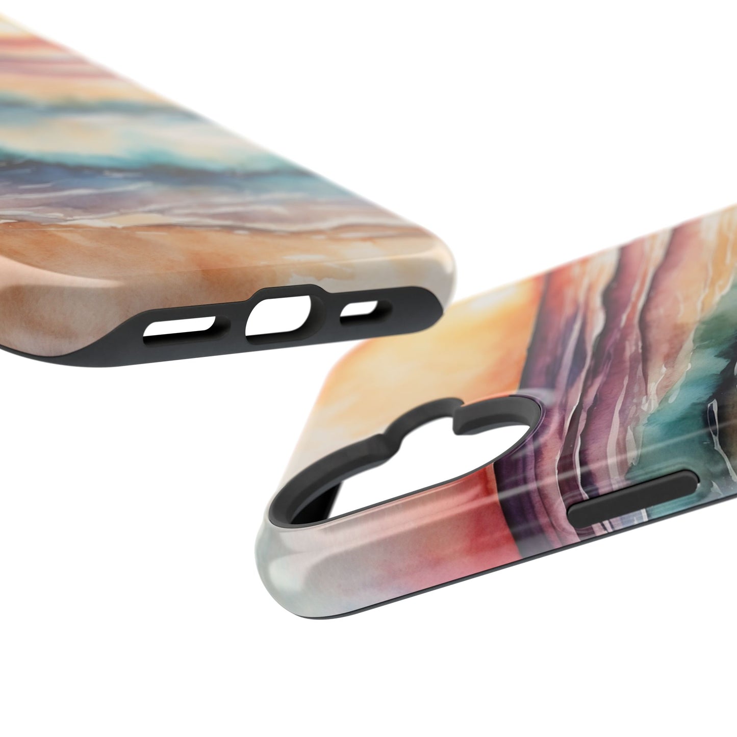 Sunset Waves MagSafe iPhone Case – Vibrant Watercolor Design