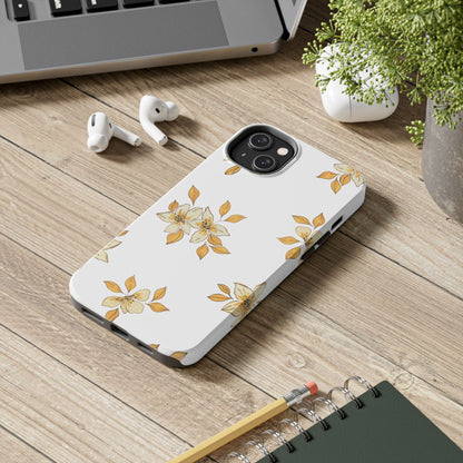 Delicate Yellow Blossom iPhone Case – Minimalist Floral Design with Matte Finish