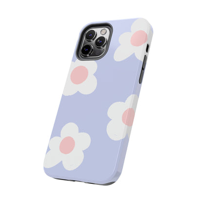 Retro Daisy Pastel Tough iPhone Case – Durable Design with Soft Matte Finish