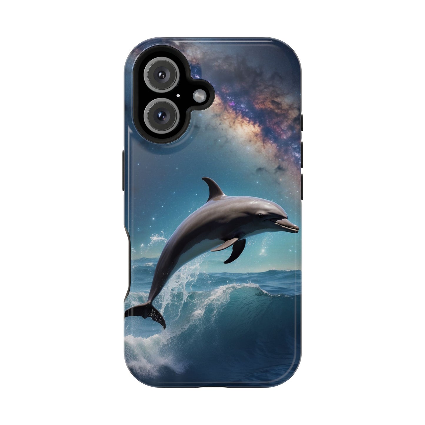 Dolphin Galaxy Splash - MagSafe-Compatible Case