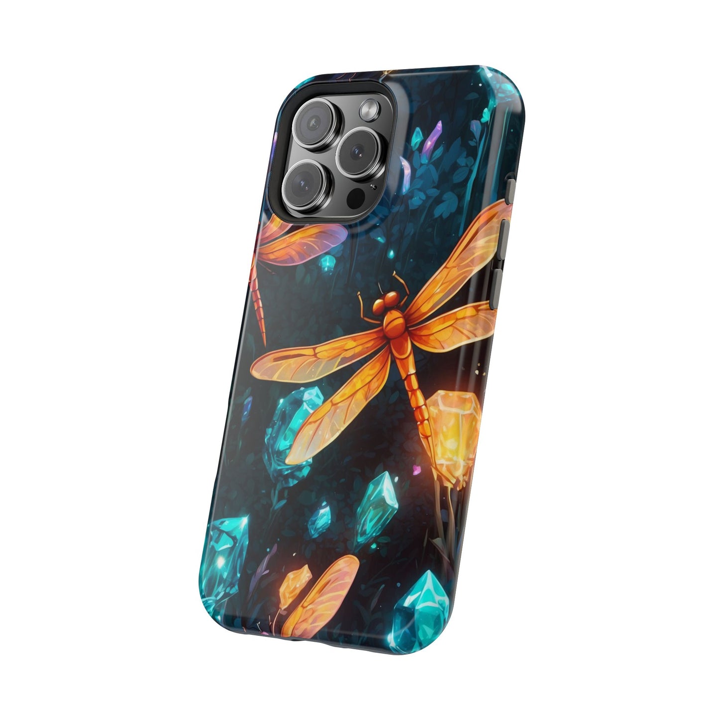 Mystical Dragonflies & Crystals – MagSafe iPhone Series Case