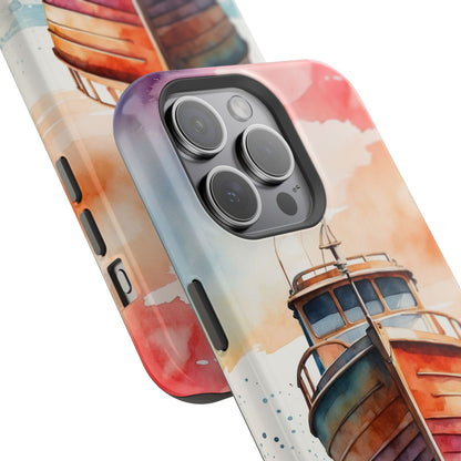 Sunset Sail Watercolor Boat –  MagSafe iPhone Series Case