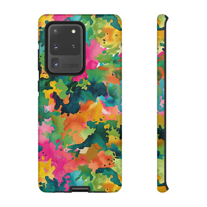 Vibrant Watercolor Splash Samsung Galaxy Case – Multicolor Abstract Artistic Design