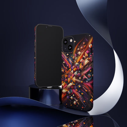 Vibrant Geometric Case | Futuristic Cosmic Art