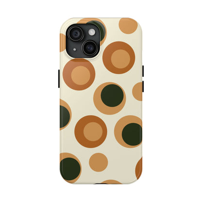 Retro Earthy Circles - iPhone Case