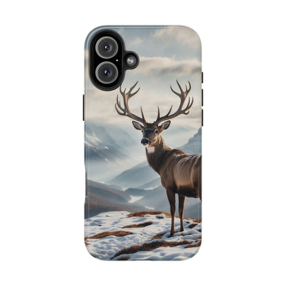 Alpine Majesty: Stag in Snow – iPhone Case