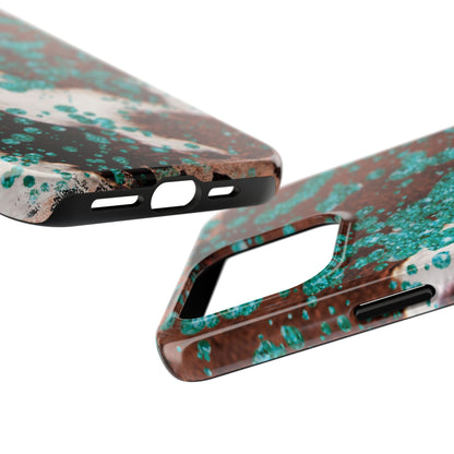 Teal Glitter Cowhide - iPhone Series Case