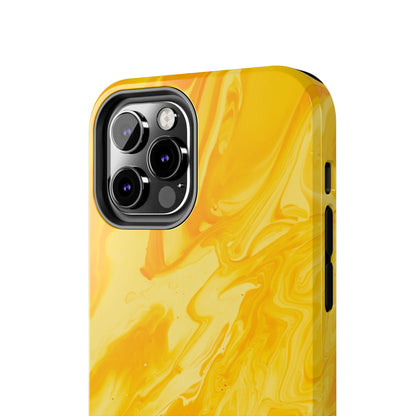 Luxe Yellow Marble iPhone Case – Stunning Golden Marble Texture