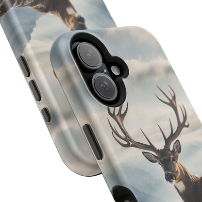 Alpine Majesty: Stag in Snow – MagSafe iPhone Case