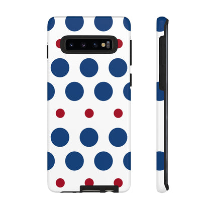 Bold Navy & Red Polka Dot Pattern – Samsung Galaxy Case