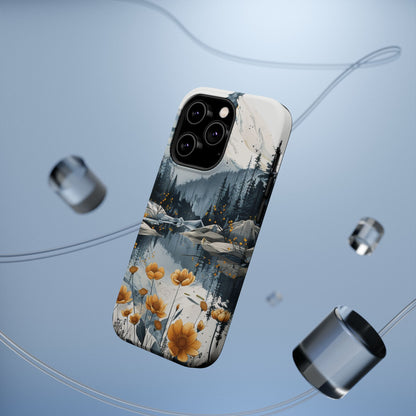 Silver Alpine Wildflower iPhone Case