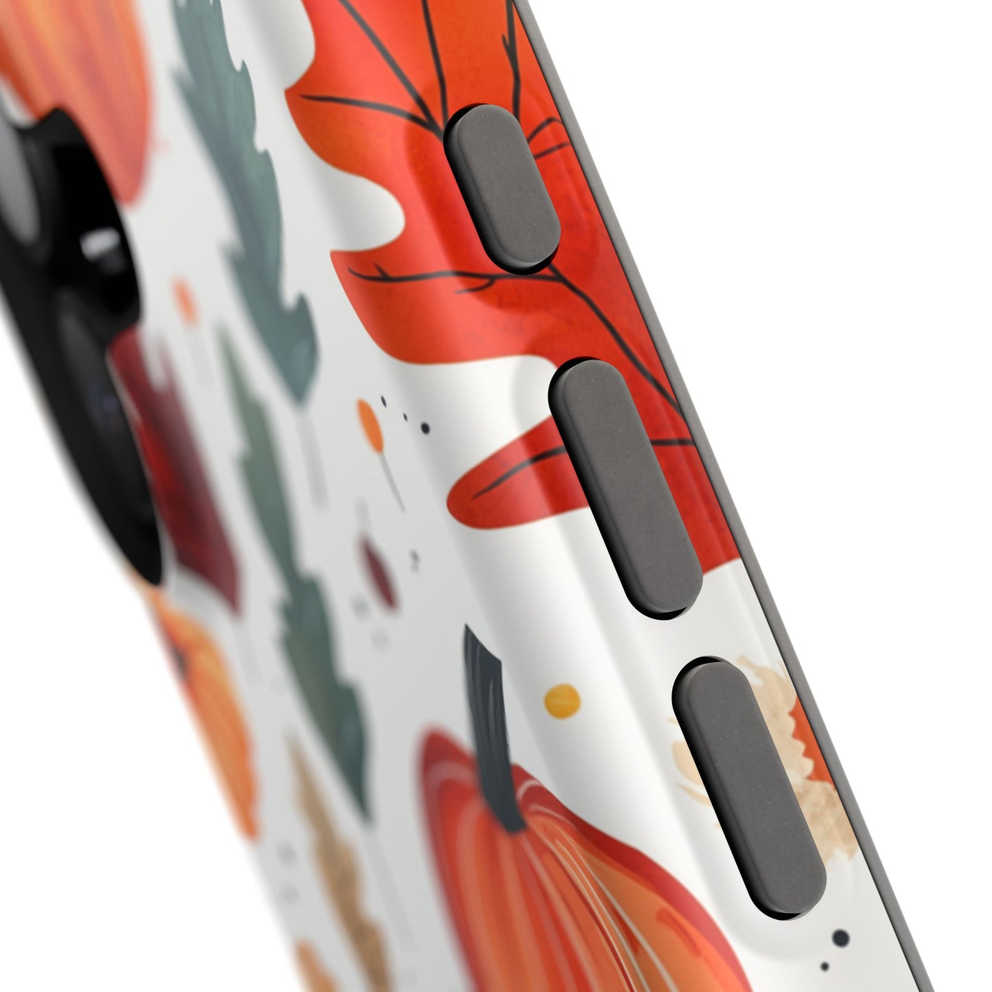 Autumn Harvest MagSafe iPhone Case - Pumpkin and Fall Leaf Design