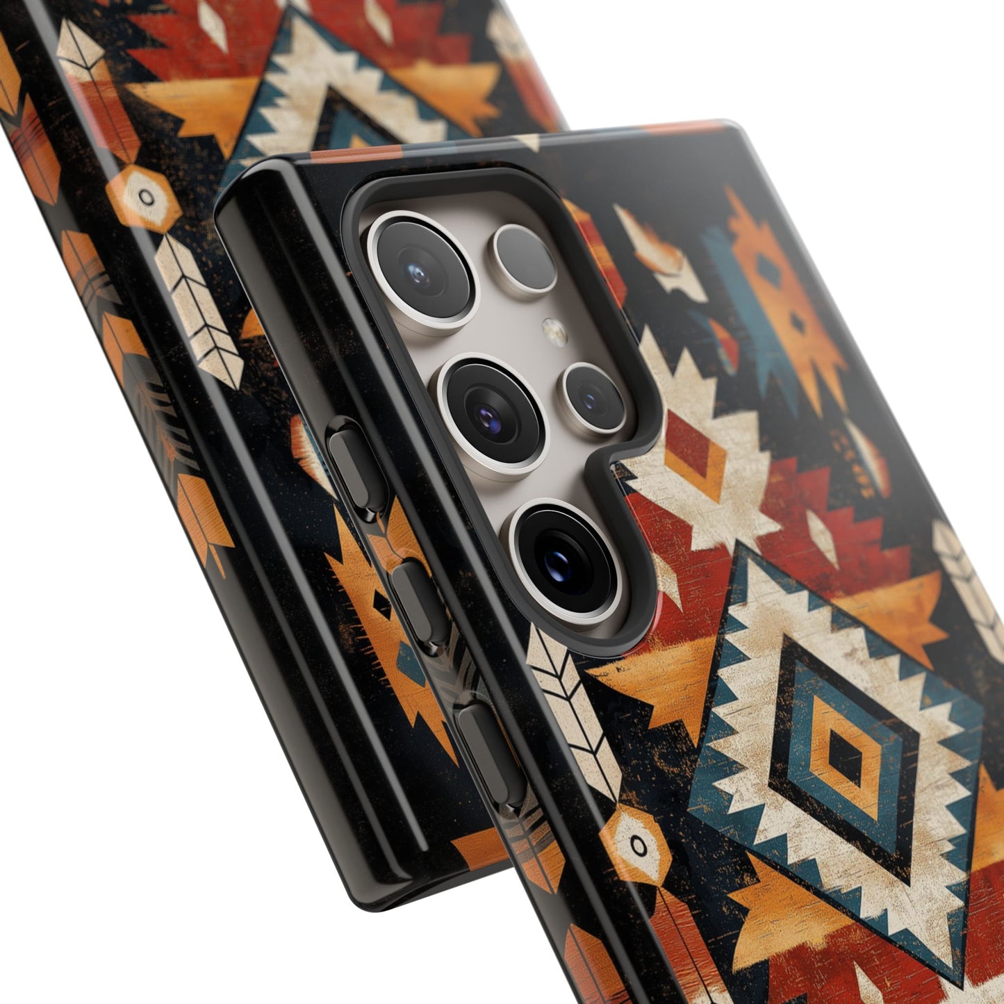 Southwestern Arrow & Diamond Tough Samsung Galaxy Case – Bold Tribal Design, Dual - Layer Protection - BOGO Cases