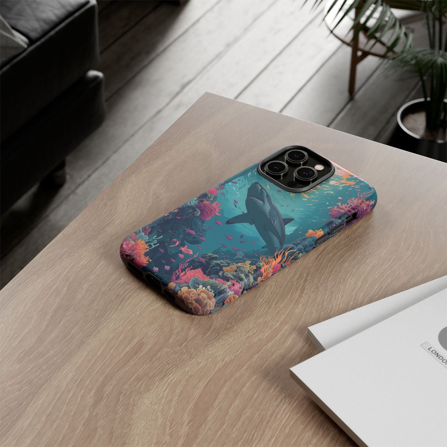 Ocean Shark Coral Reef iPhone Case