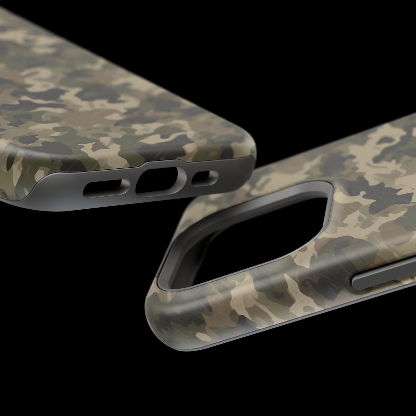 Classic Light Brown Camouflage – MagSafe iPhone Case with Rugged Elegance