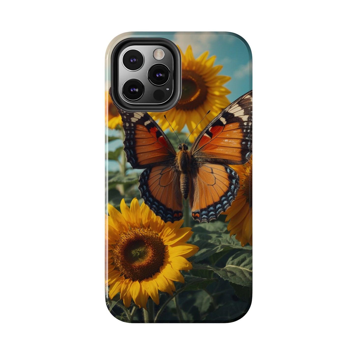 Vibrant Butterfly & Sunflower – iPhone Case