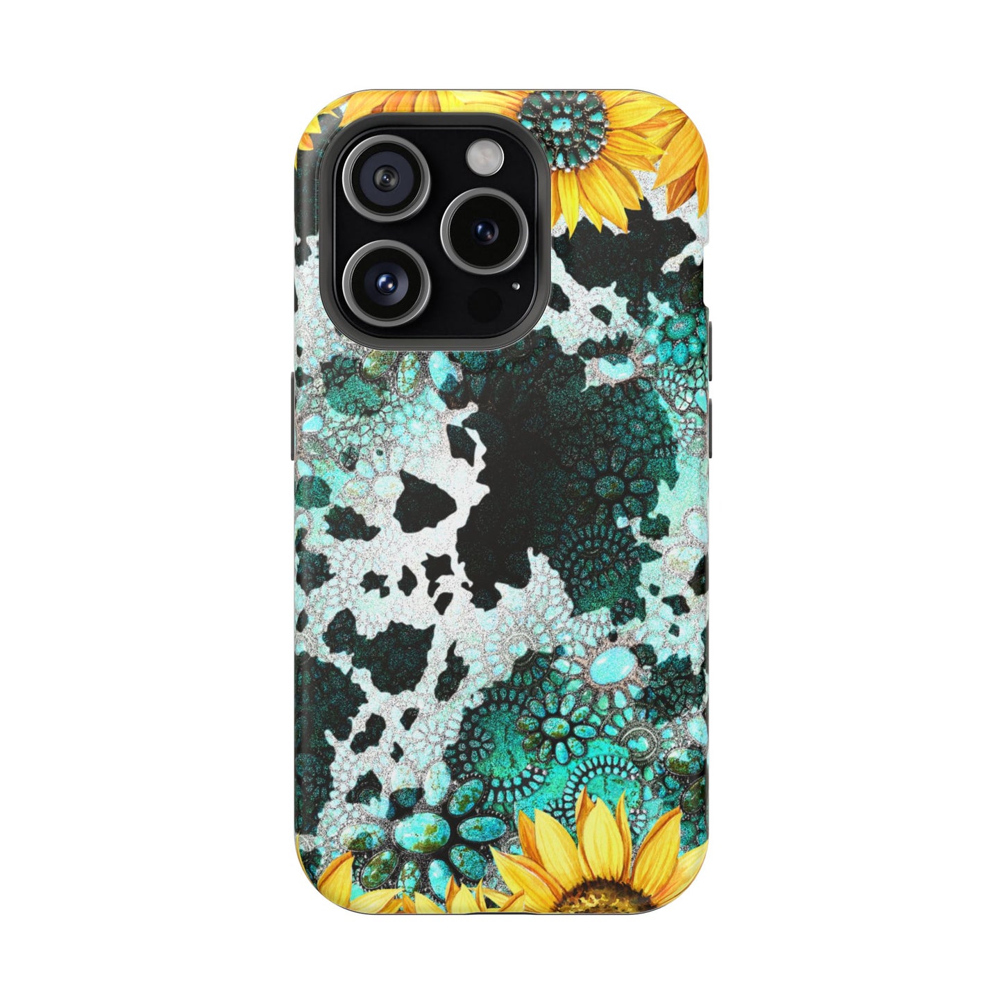 Boho Turquoise Sunflower Lace - MagSafe iPhone Series Case