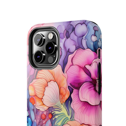 Bright Watercolor Floral Splash iPhone Series Case – Bold Artistic Design