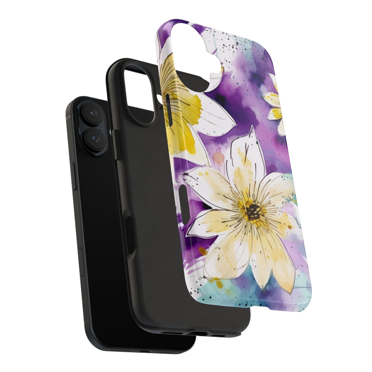 Abstract Floral Watercolor Splash - iPhone Series Case