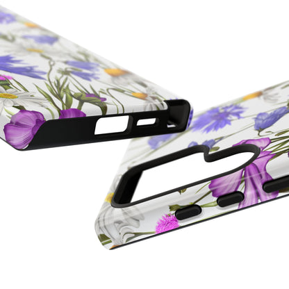 Wildflower Meadow Samsung Galaxy Case – Purple, Blue, and White Floral Design