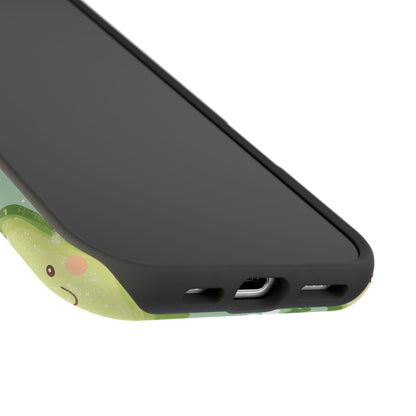 Smiling Avocados Tough MagSafe iPhone Case – Cute Avocado Design, Dual-Layer Protection